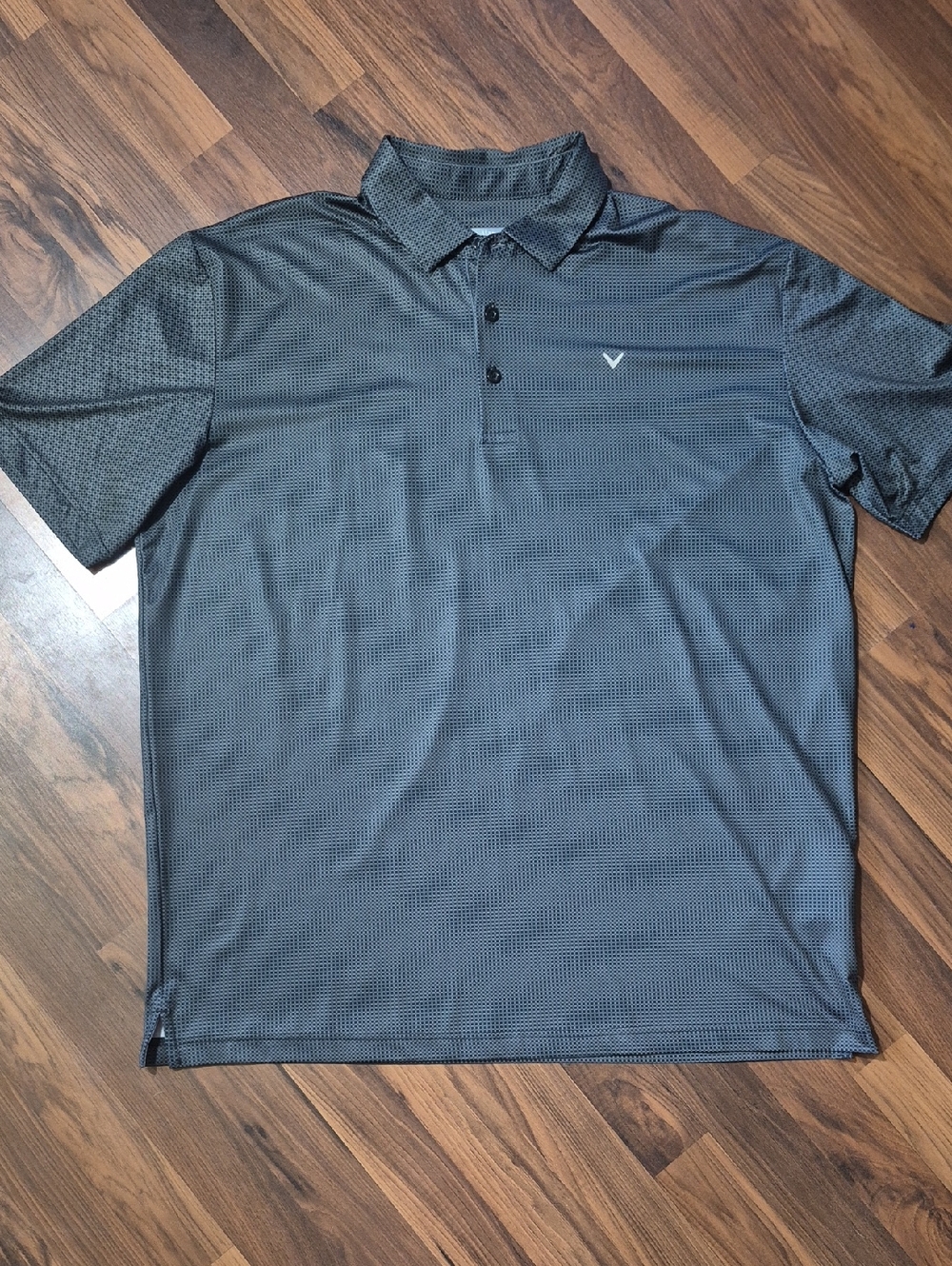 Callaway Men’s Charcoal Micro-Pattern Golf Polo XL